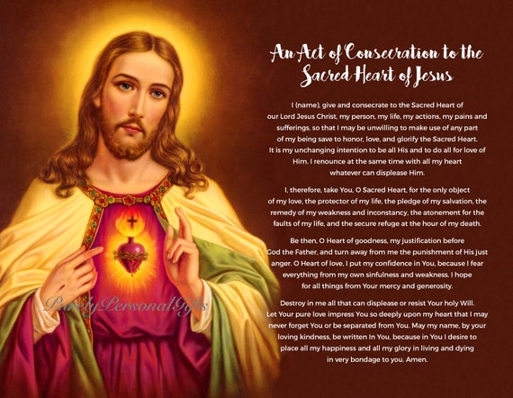 Heiligstes Herz Jesu Instant Download Digitale Datei Etsy