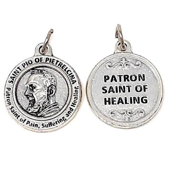 Saint Pio of Pietrelcina Medals, St Pio Pendants, Healing Saint Medals, Patron Saint of Healing Medals, Padre Pio Medals