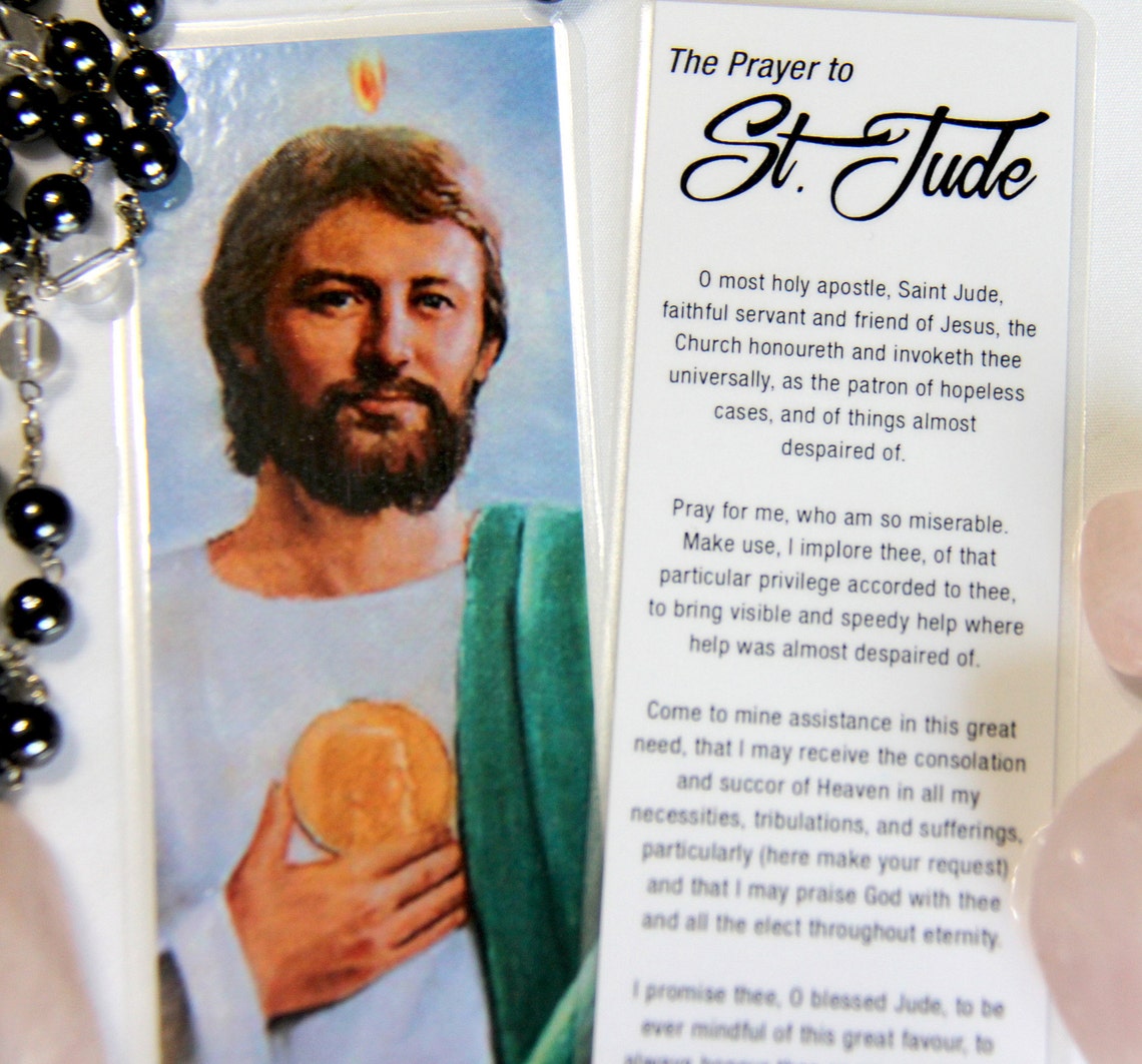 Saint Jude Thaddeus Bookmark St Jude Prayer Saint Jude Etsy