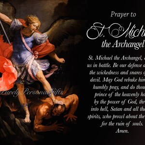Printable St Michael the Archangel, Saint Michael Prayer, Digital ...