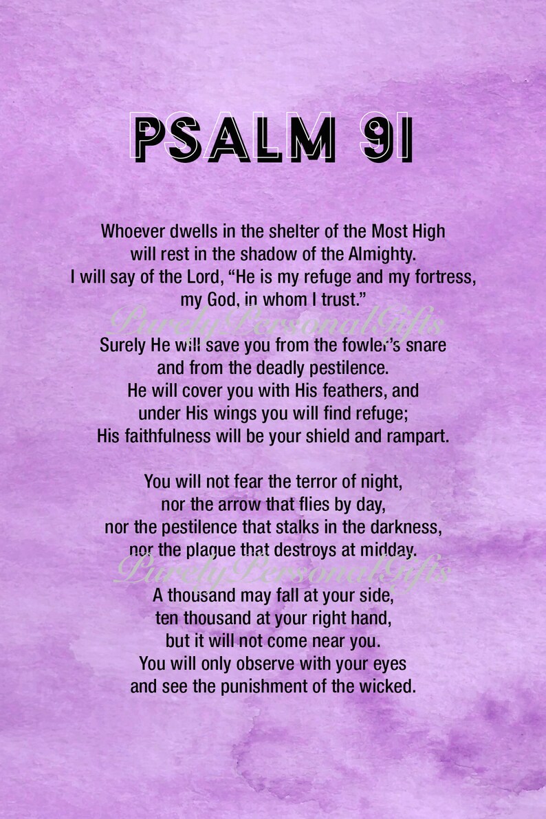 Psalm 91 Digital Download Instant Download Psalm 91 Bible image 1