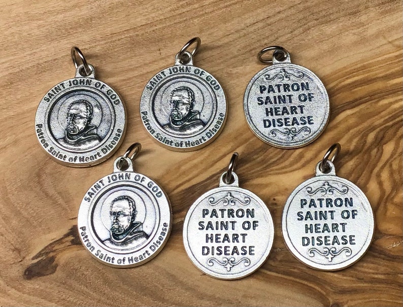 Saint John of God Medal Patron Saint of Heart Disease St Etsy Canada