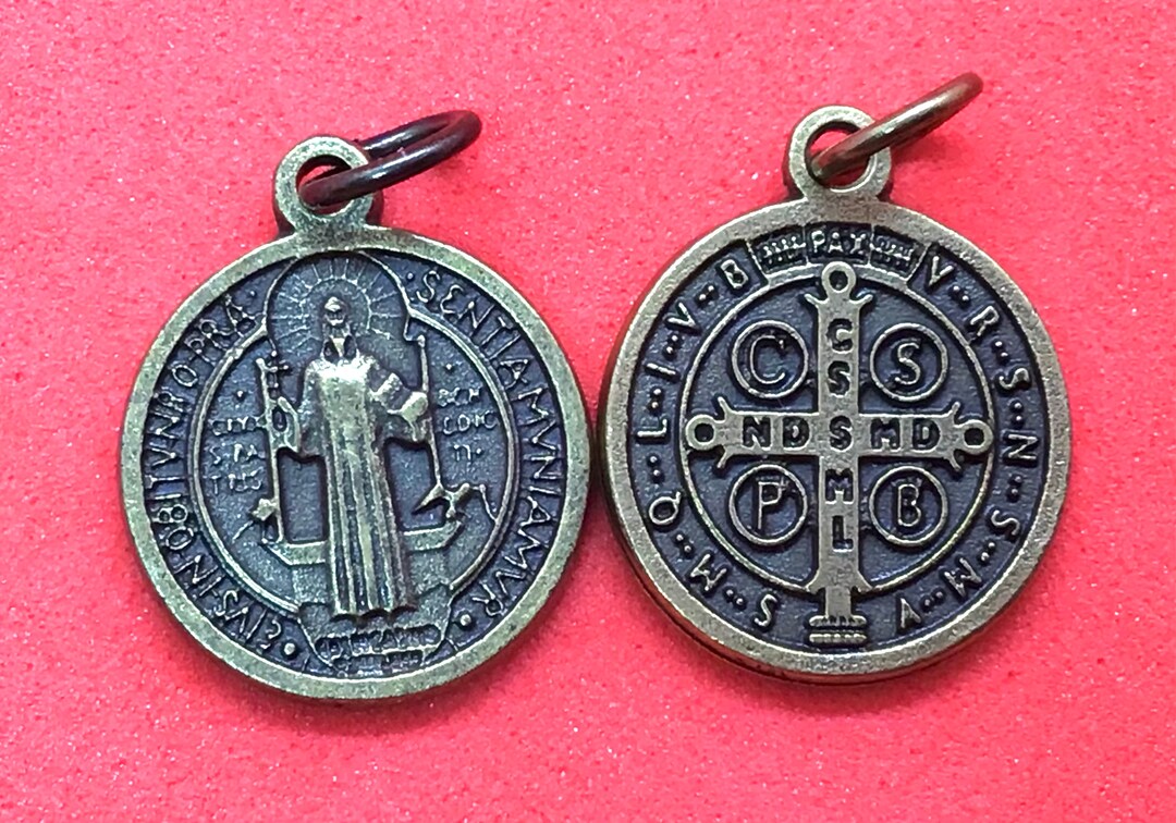 Large Saint Benedict Medal Double Sided Medalla San Benito St