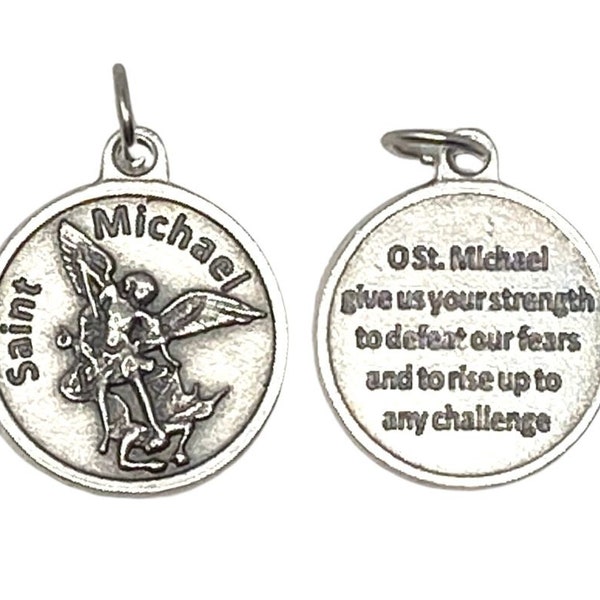 St. Michael Prayer Medal, Saint Michael Medal with Protective Prayer, Heavenly Blessings Medal, Religious Jewelry