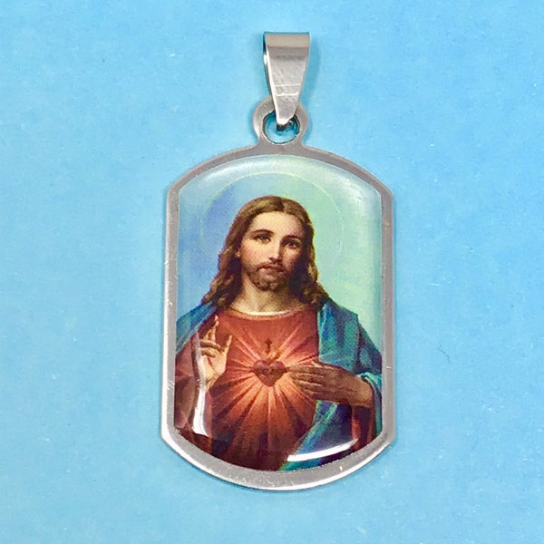 Sacred Heart of Jesus Pendant, Jesus Christ Pendant, Sacred Heart, Jesus Pendant