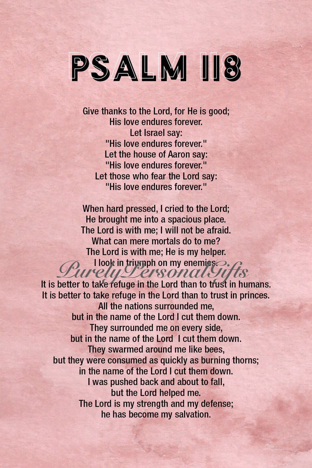 Psalm 118 Digital Download Instant Download Psalm 118 Bible Verse 