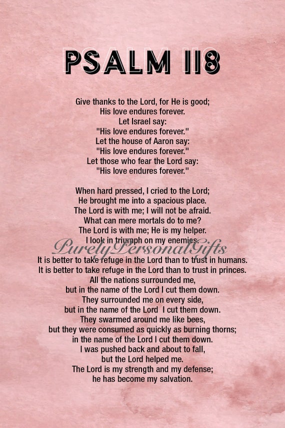 Psalm 118 Digital Download Instant Download Psalm 118 Bible Etsy