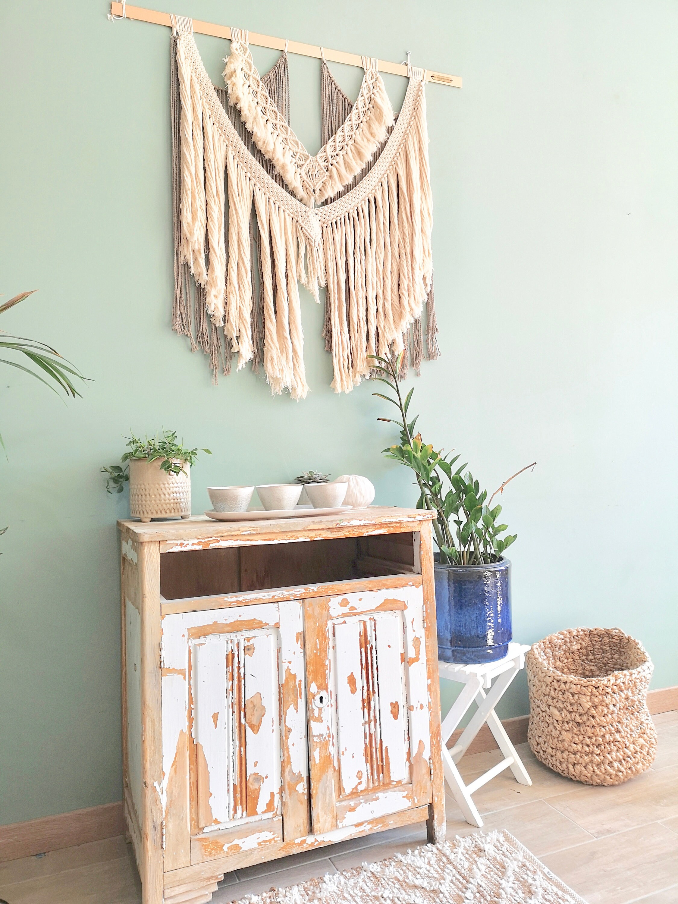 Décoration Murale Macramé Moderne Qui Apportera Une Ambiance Bohème et Romantique Votre Chambre ou S