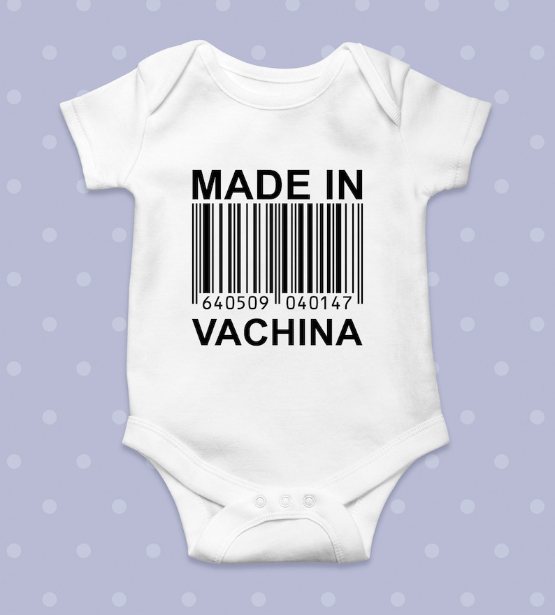 Made In Vachina Funny Baby Grow Body Grow Body Suit Babygrow Bodysuit