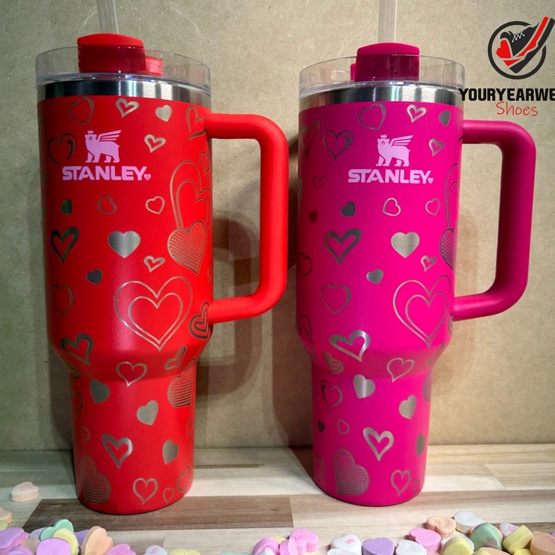 40oz Valentines Target Stanley Tumbler With Heart Engraving Etsy