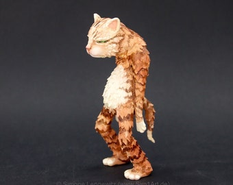 Gift for Cat Friends, Grumpy Cat Sculpture, Cute Cat Figure,Funny Extraordinary Figure,Decoration with Humor
