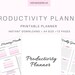 Productivity Planner, Weekly Goal Planner, Weekly Planner, Daily ...