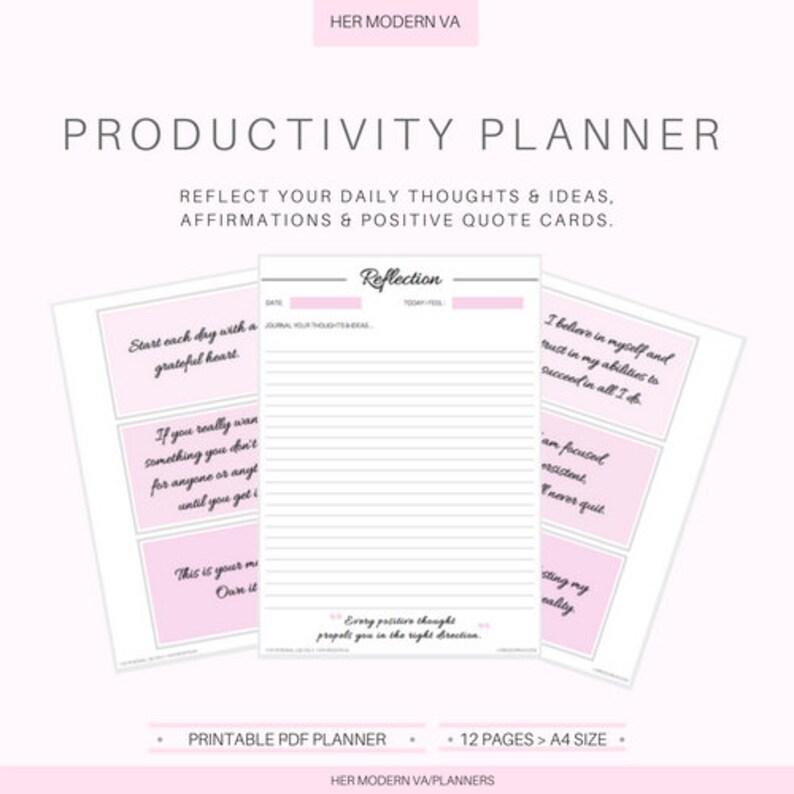 Productivity Planner, Weekly Goal Planner, Weekly Planner, Daily ...