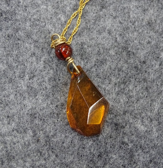 Faceted Tree Resin Pendant