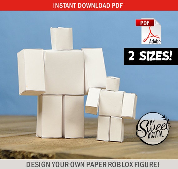 Paper Craft For Kids Instant Download Printable Pdf Etsy - printable roblox paper craft