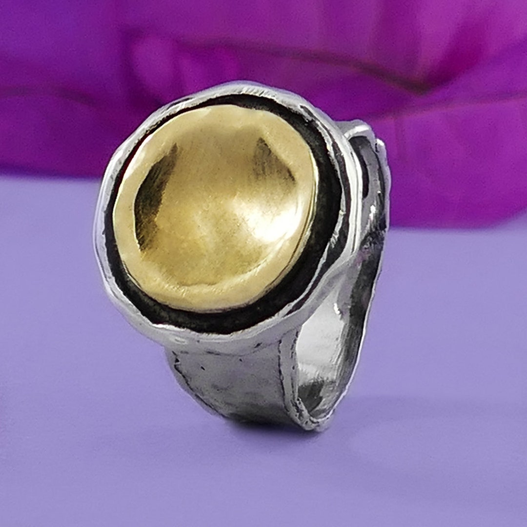18K Georgia Two Tone Statement Ring main image 0