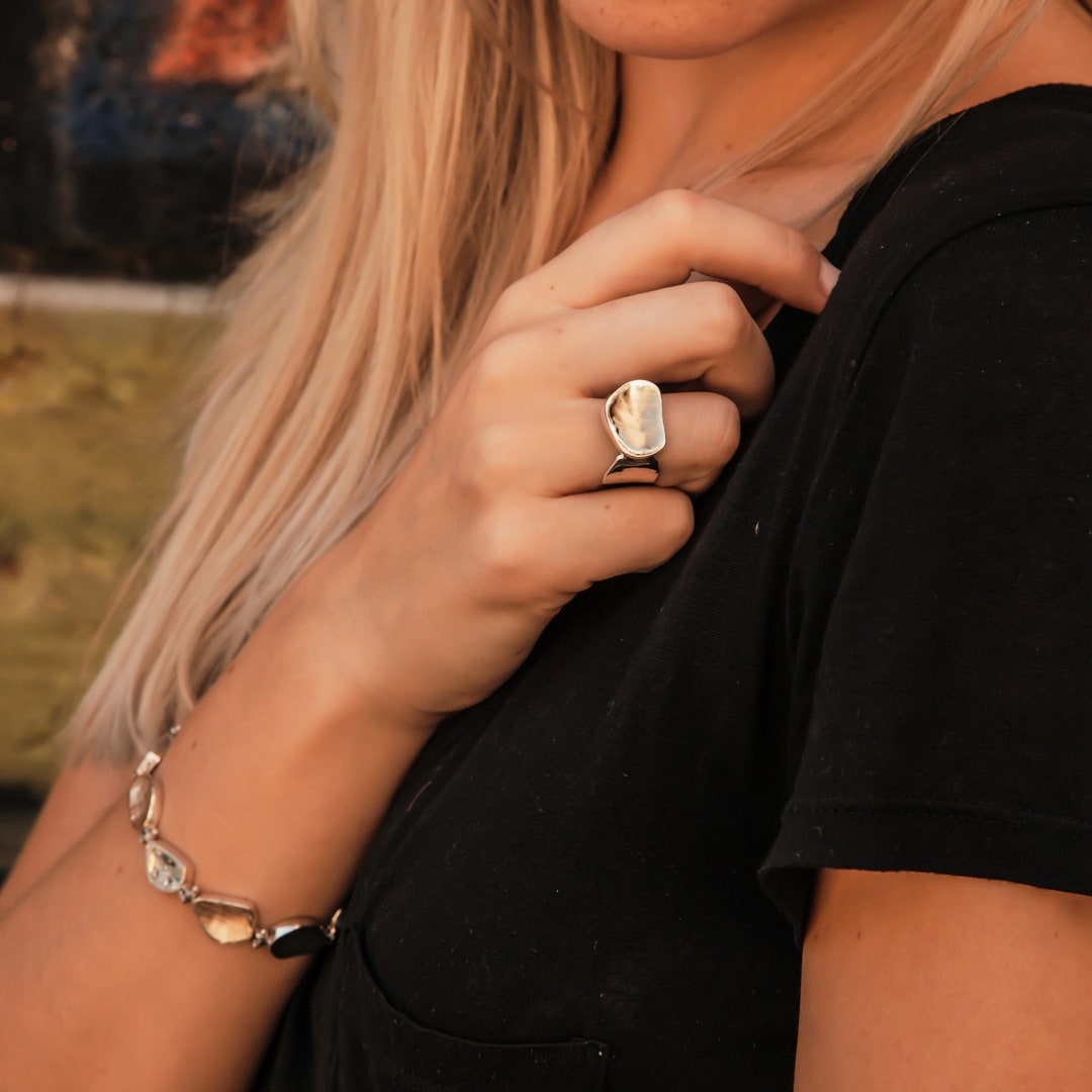 18K Georgia Two Tone Statement Ring main image 1