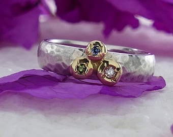 Timeless Contrast: Two-Tone Engagement Diamond Ring