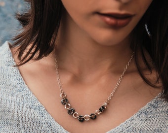 Gleaming Harmony: Handmade Dual-Tone Statement Jewelry