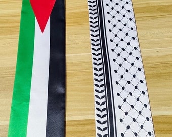 Estola de graduación con la bandera de la herencia palestina (unisex)