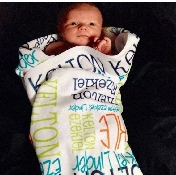 monogrammed baby blankets etsy
