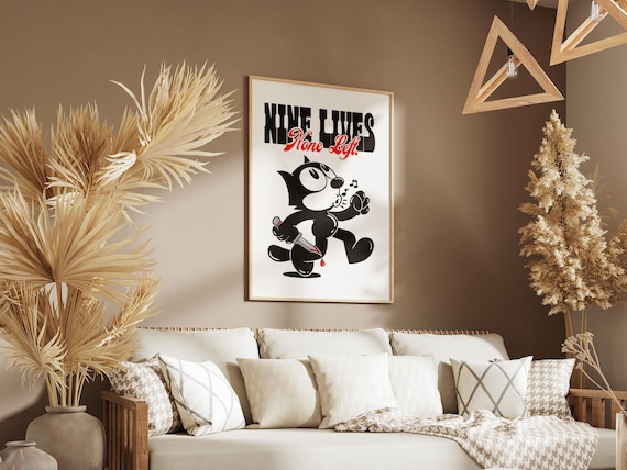 9 Lives None Left PRINT - Etsy
