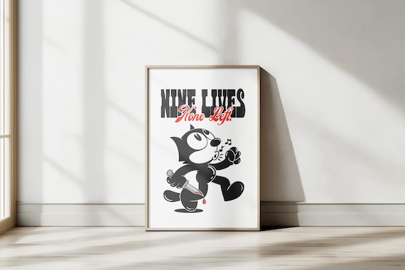 9 Lives None Left PRINT - Etsy