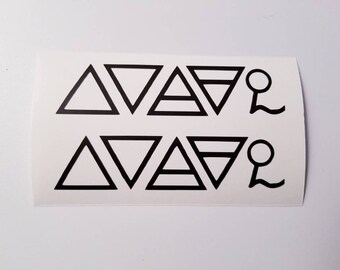 Nameless Ghoul symbols decal 2pc
