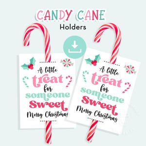 Afdrukbare houder voor snoepgoed, kerstcadeaulabel, labels voor snoepgoed, houder voor snoepgoed, kerstlollyhouder klaslokaal gunsttag