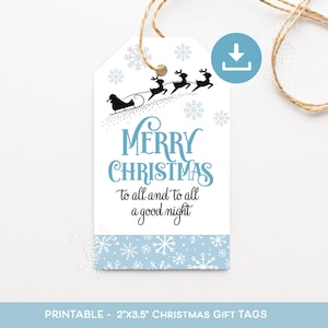 Merry Christmas to ALL Gift Tags, Christmas Gift tags Personalized, Magical Reindeer Christmas Eve Tag, Christmas Tags for kids from Santa