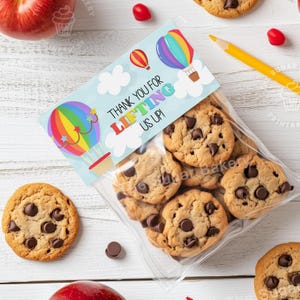 TEACHER Treat Bag Topper Printable Thank You Lifting Us Up Staff Appreciation Topper Teacher APPRECIATION GIFT Hot Air Balloon Topper Staff
