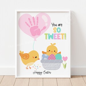 Ostern HANDPRINT ART, druckbare Osterküken Handabdruck Handwerk, Osterhandwerk für Kinder Vorschule Kleinkinder Ostern Aktivität Handabdruck Handwerk DIY