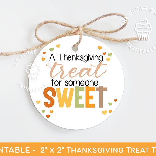 Thanksgiving TREAT for someone SWEET, Fall Cookie TAGS, Printable Autumn treat tags, Printable cookie tags, Treat Bag Tag Instant Download