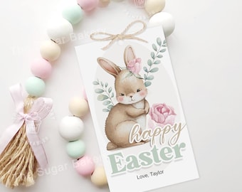 ETICHETTA REGALO CONIGLIETTO DI PASQUA, Etichette regalo di Pasqua stampabili, Etichette di Buona Pasqua, Etichette per cestini, Etichetta di Pasqua stampabile, Etichette regalo di Pasqua, Download immediato
