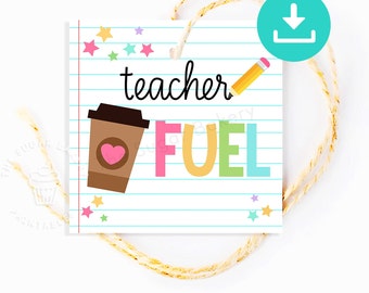 First Day of School Teacher TAGS, Coffee Gift Tag for teacher, Back to school Teacher Cookie Tag, Teacher Appreciation coffee latte gift tag