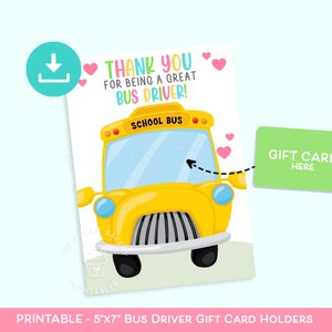 Porte-carte CADEAU CHAUFFEUR DE BUS, Merci d'avoir été un excellent chauffeur de bus scolaire, cadeau de fin d'année, carte-cadeau pour un café, remerciement pour le chauffeur de bus