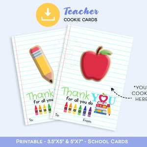 Cartão de agradecimento do professor, cartão de agradecimento do professor de 3,5"x5" e 5"x7", cartão de agradecimento do professor, cartão de topper de bolsa do professor