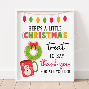 Printable Staff Christmas Appreciation Sign Employee Appreciation Gifts Christmas Treats Lounge stocked sign Coffee Staff Appreciation Sign