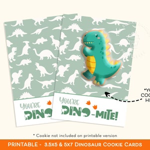 Dinosaurier-Plätzchen-Karte, druckbare Dinosaurier-Plätzchen-Karte, du bist DINO-MITE-Plätzchen-Karte, Dinosaurier-Plätzchenkarte, Dino-Plätzchenkarte