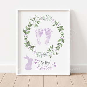 Art de l'empreinte de Pâques, 1ère empreinte de main de ma première empreinte de main pour bébé