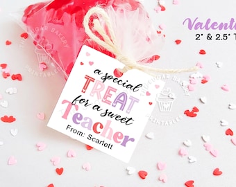 Valentine's Day Teacher Tag, Valentine treat for someone SWEET, Teacher Valentine GIFT, Printable Valentine Tags, Teacher Valentine gift tag