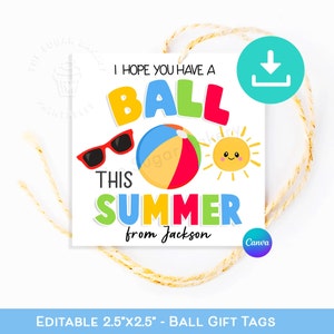 Espero que lo pases genial este verano, etiqueta de regalo de fin de año escolar EDITABLE, regalos para estudiantes, etiquetas de último día de clases de verano, etiquetas para pasarlo genial