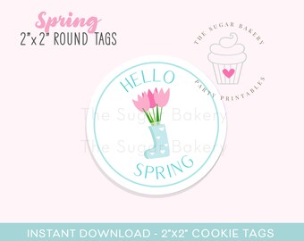 Hang Tags  GRUNGY HAPPY SPRING TAGS # T31  Gift Tags 