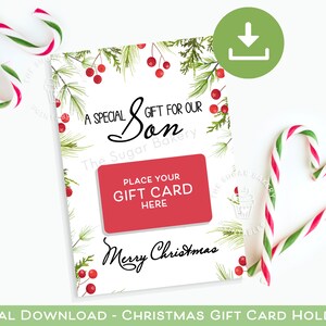 Un REGALO especial para nuestro HIJO, Tarjeta Regalo Navidad Titular, Tarjeta Regalo Hijo Titular, Tarjeta Regalo Imprimible de Mamá y Papá, Regalo Navidad Yerno