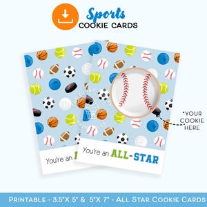 You're an ALL-STAR sportkoekjeskaart, Valentijnskaart, sportkoekkaart, basketbal honkbal voetbal hockey Tennis koekjeskaart