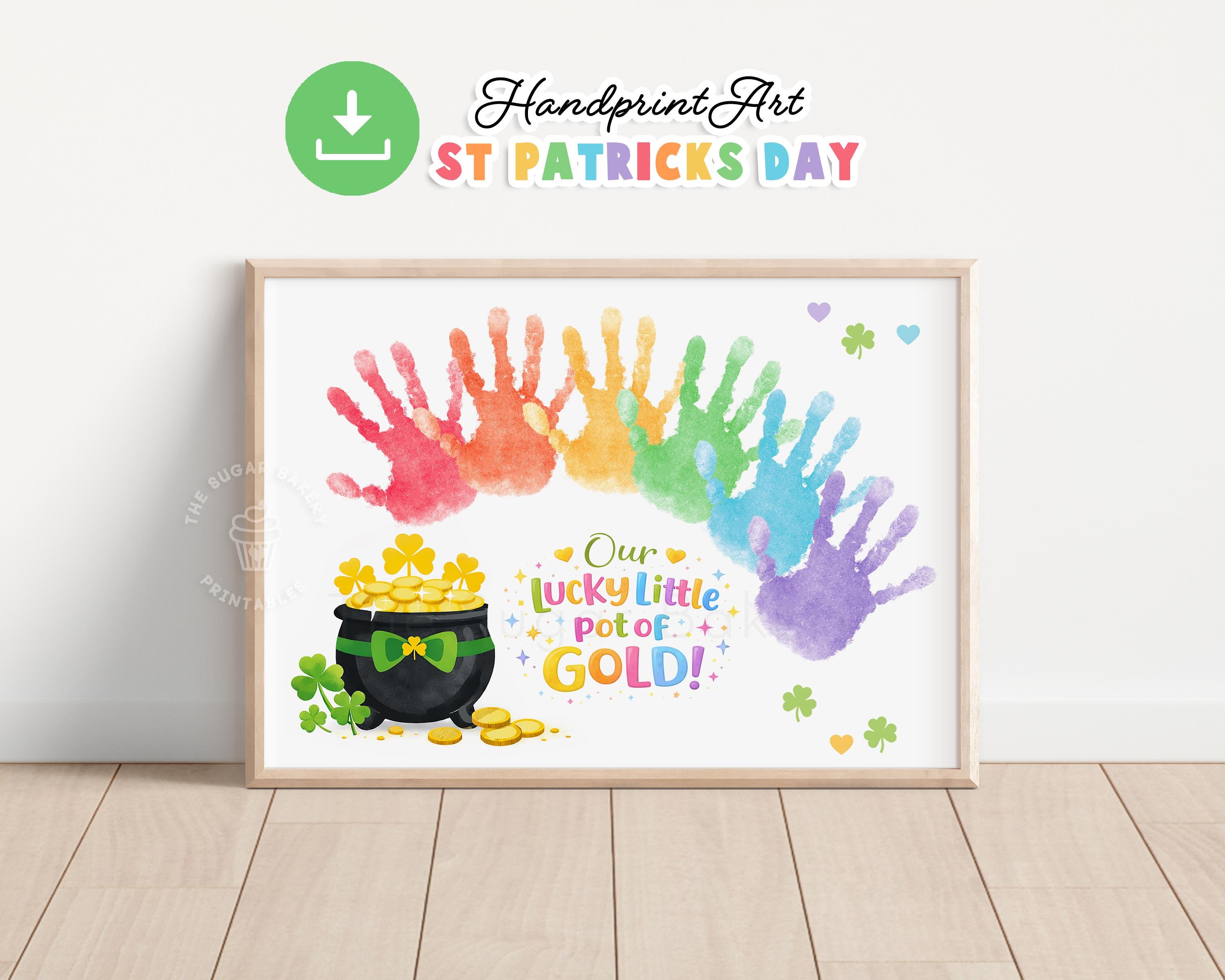 Pot of Gold Handprint Keepsake, St Patricks Day Handprint Craft for ...