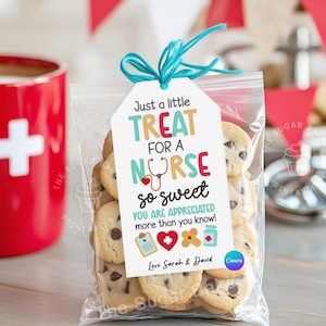 NURSE Appreciation Gift Tags Happy Nurses Week Gift tag Editable Nurse tags Printable Nurse Week Gifts Nurse appreciation week Cookies treat
