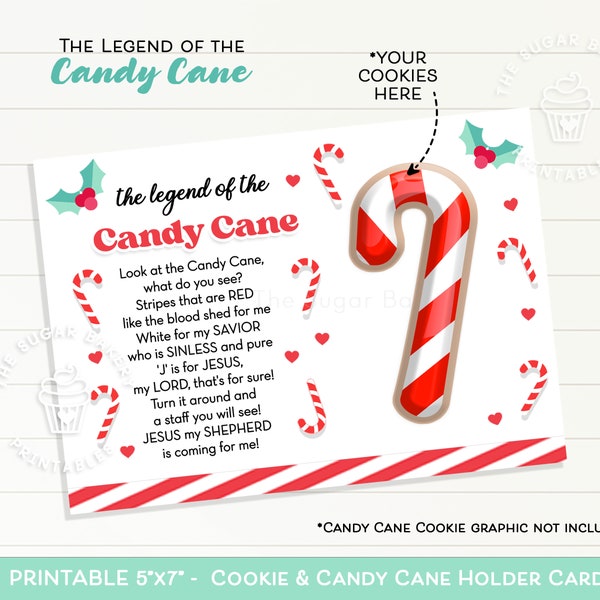 Legend of the Candy Cane Printable Etsy
