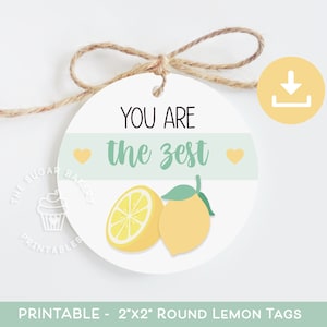 Vous êtes l&#39;étiquette ZEST citron, étiquette biscuit citron, étiquette CITRON imprimable, étiquette enseignant, étiquette biscuit zeste de citron, étiquette cadeau d&#39;été, étiquette citron facile à préparer