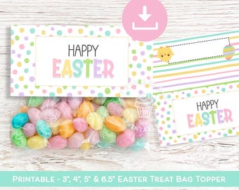 Paastraktatietastopper, paaskoekjestas TOPPERS, traktatietastopper afdrukbaar, Paastraktatietassen, polkadot strepen tastoppers afdrukbaar,